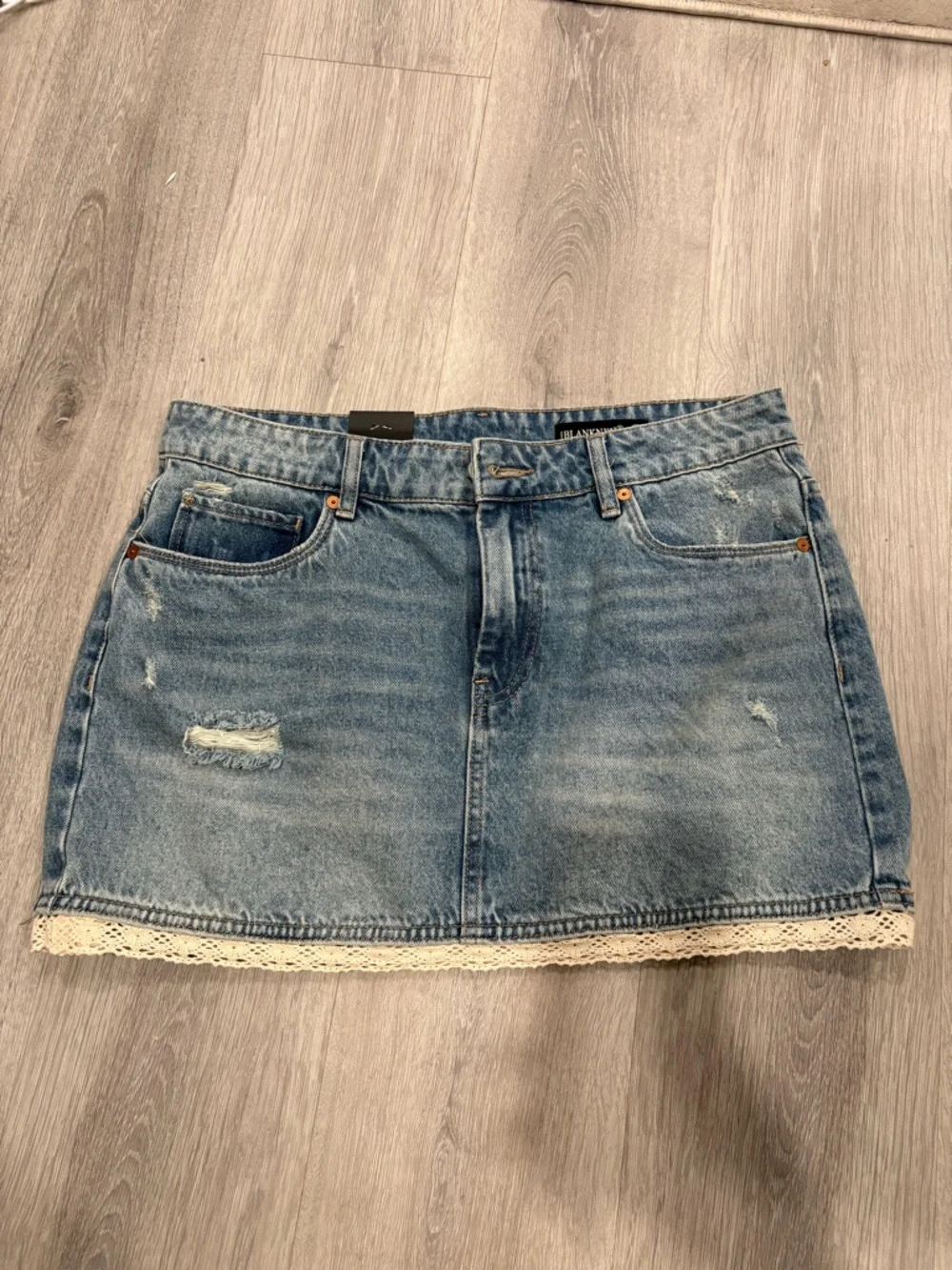 Blank NYC Light Blue Denim Skirt